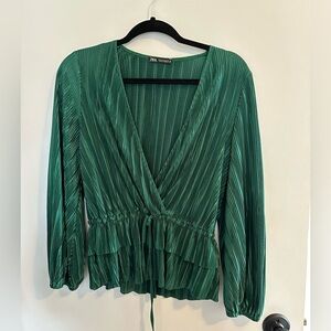 Zara pleated top